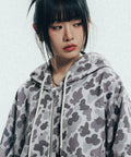 Angel Camo Hooded Jacket _ Charcoal