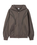 Studded Sherri Hooded Jacket - Brown