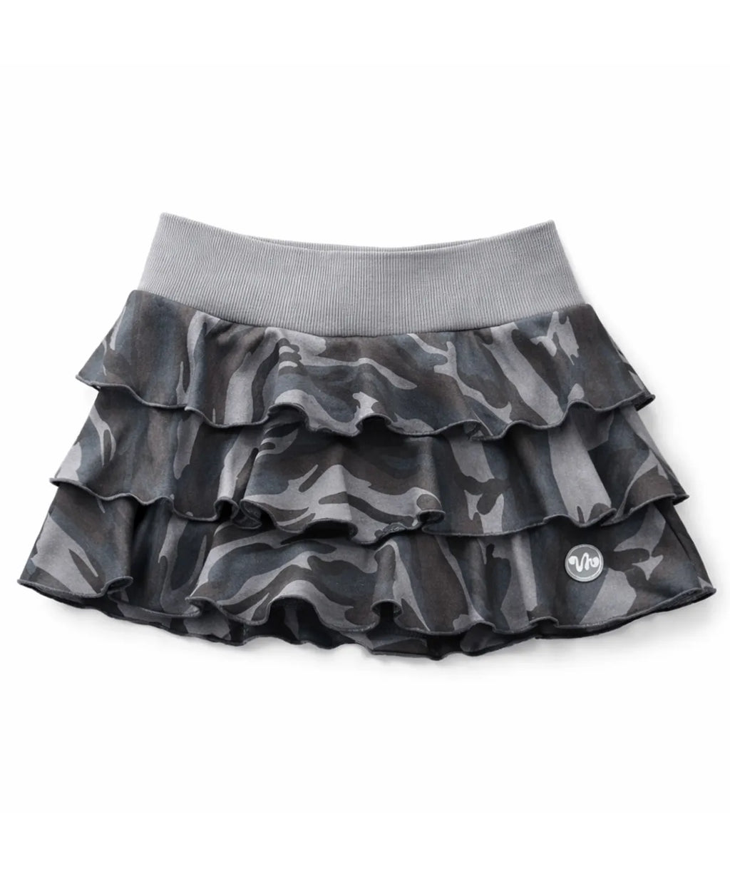 Camouflage Sweat Frill Skirt