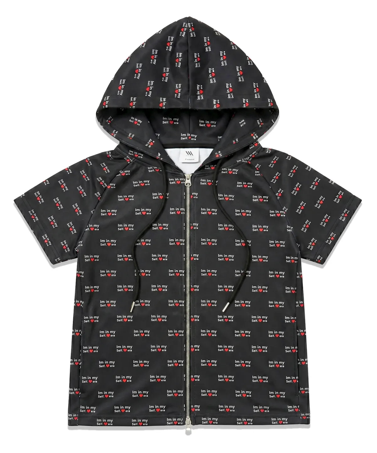 Self Love Me Hooded Vest_ Black