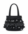 Star Dot Ruffle Shoulder Bag _ Black