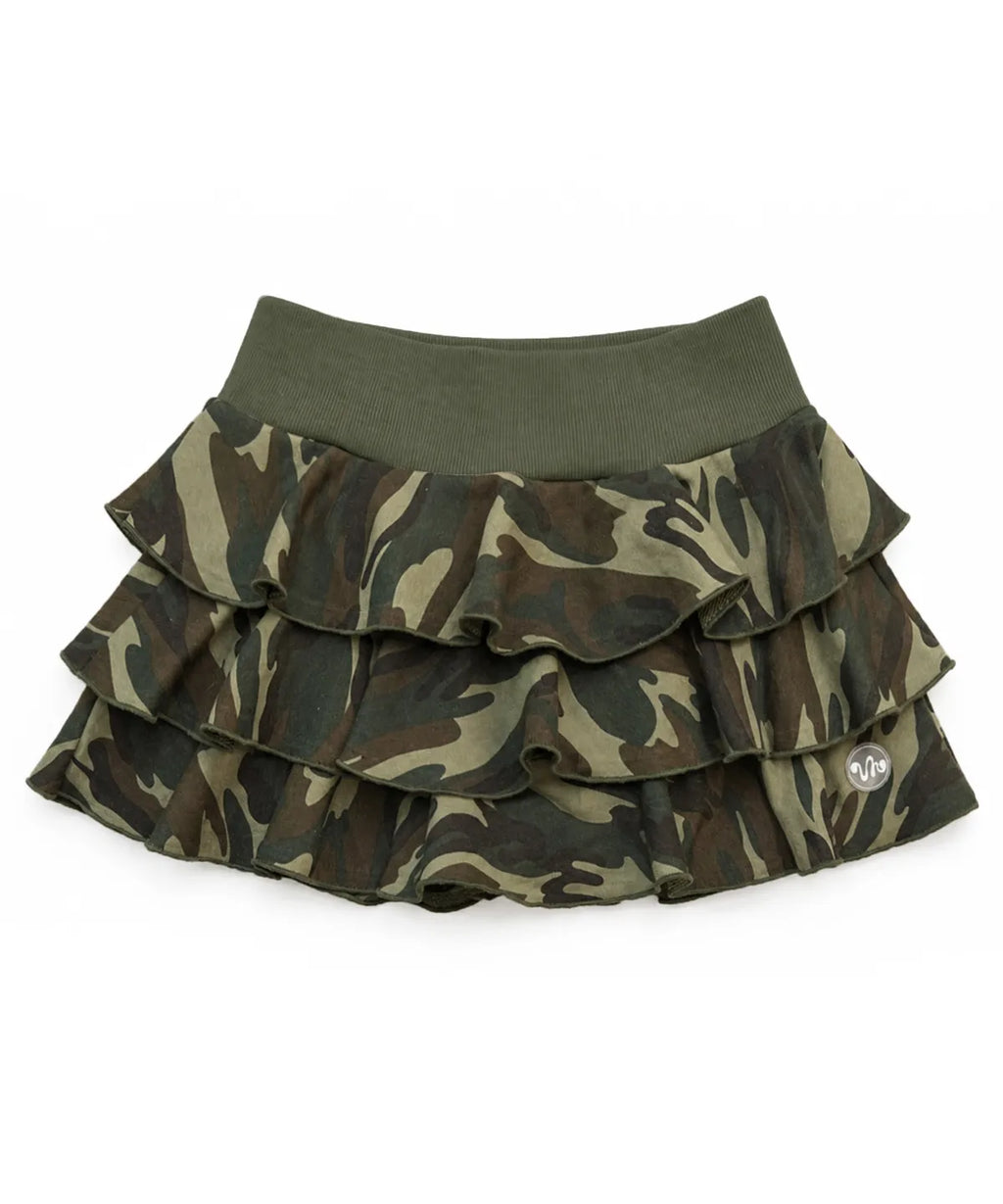 Camouflage Sweat Frill Skirt