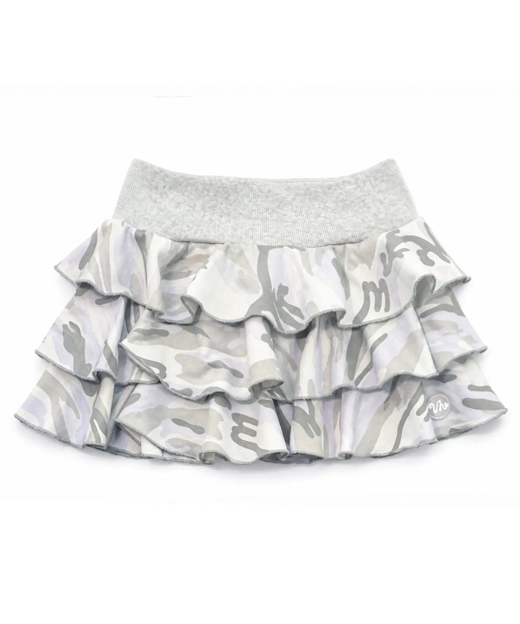 Camouflage Sweat Frill Skirt