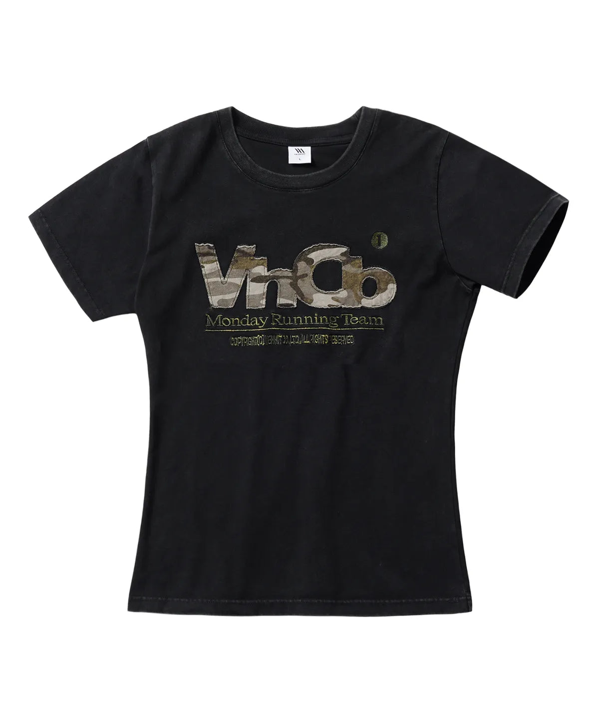 MRT Applique Washed Slim Fit Short Sleeve T-Shirt