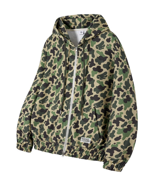 Angel Camo Hooded Jacket - Green