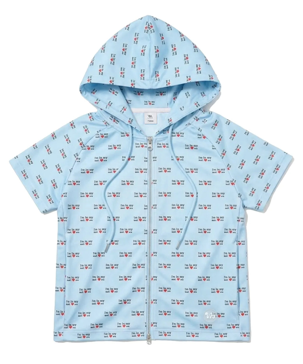 Self Love Me Hooded Vest_ Blue